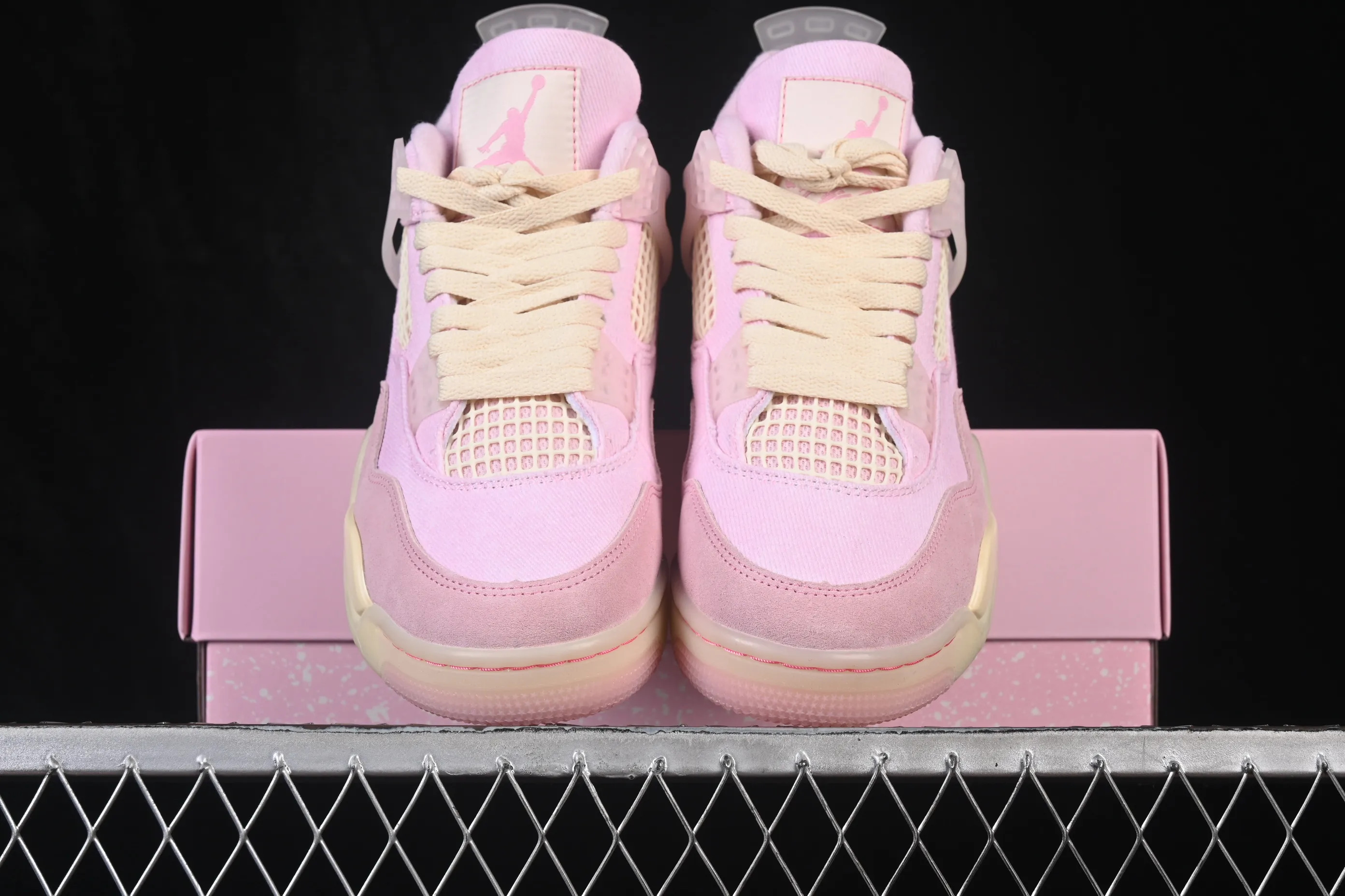 All categories Air Jordan Jordan series basketball shoes Air Jordan 4 TK version Air Jordan 4 Retro "Iced Carmine" AJ4 Jordan 4 denim ice plum powder replica basketball shoes IB6716-600